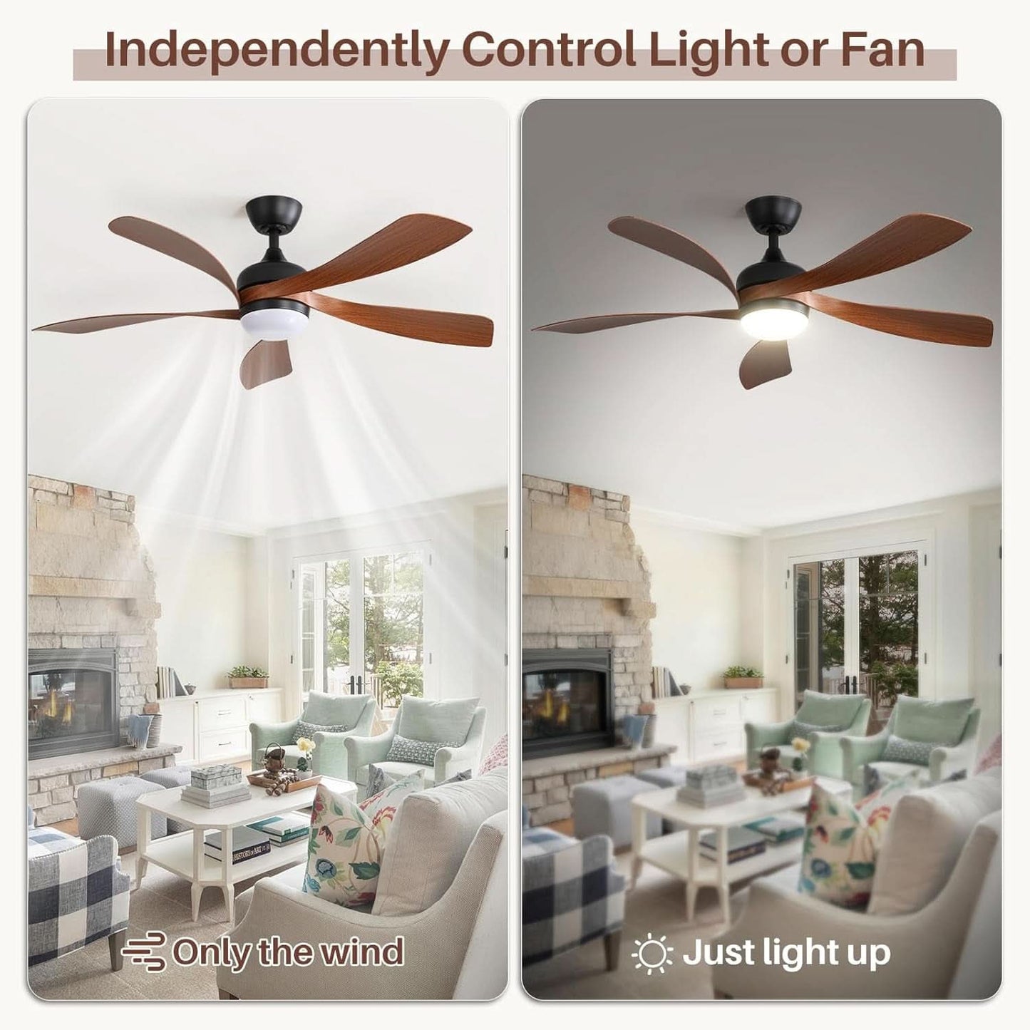 The Lumina 52" Smart Ceiling Fan